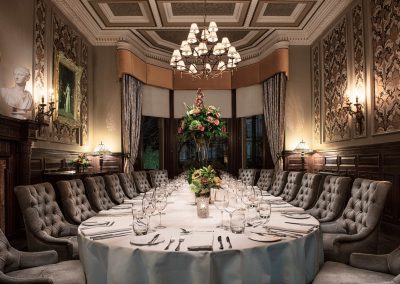 A private dining room for a murder mystery event at the Bonham Hotel in Edinburgh
