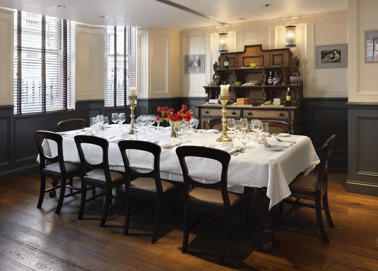 Voyager private dining room at the Mandeville Hotel set for murder mystery dinner
