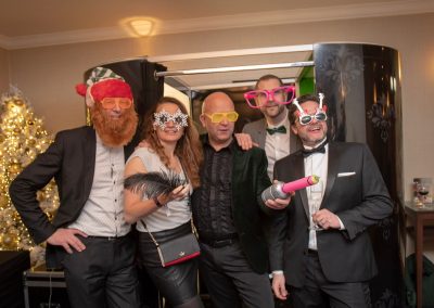 Photo booth entertainment at Christmas party