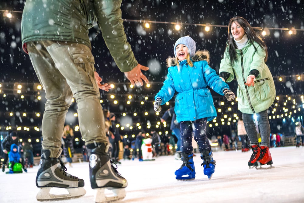 Ice skating at Brighton Pavilion